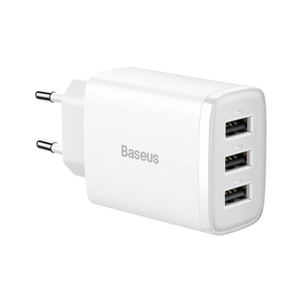 Мережевий зарядний пристрій BASEUS COMPACT CHARGER 3U 17W CCXJ020102 фото